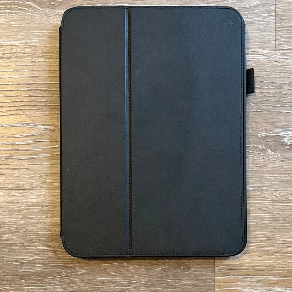 Sleek Black IPad Folio Case with Stylus Loop